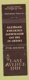 Matchbook Cover - East Avenue Inn Rochester NY