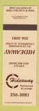 Matchbook Cover - Hideaway Restaurant Champaign IL