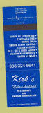 Matchbook Cover - Kirk's Restaurant Lexington NE