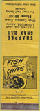 Matchbook Cover - Snappee Snax Bar Fish Chips Lethbridge AB WORN