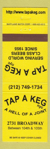 Matchbook Cover - Tap A Keg Bar New York City