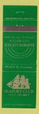 Matchbook Cover - Seaport Club Rainbow Lounge New York City