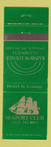 Matchbook Cover - Seaport Club Rainbow Lounge New York City