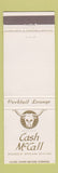 Matchbook Cover - Cash McCall Steak House
