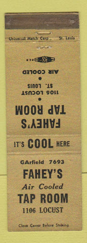 Matchbook Cover - Fahey's Tap Room St Louis MO