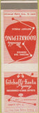 Matchbook Cover - Gitchoff Kosta real estate insurance Granite City IL CREASE