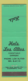 Matchbook Cover - Hals Los Altos Restaurant CA? WEAR