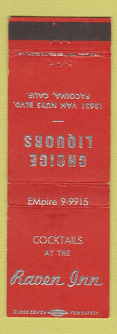 Matchbook Cover - Raven Inn Pacoima CA