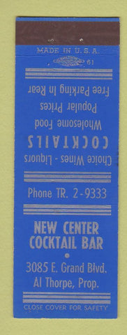 Matchbook Cover - New Center Cocktail Bar