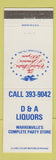 Matchbook Cover - D&A Liquors 1976 Bicentennial