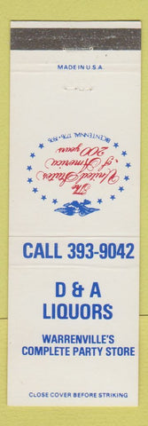 Matchbook Cover - D&A Liquors 1976 Bicentennial