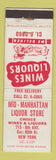 Matchbook Cover - Mid Manhattan Liquor Store New York City