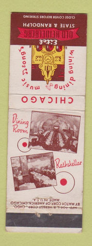 Matchbook Cover - Old Heidelberg Eitel Chicago IL
