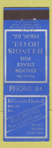 Matchbook Cover - Illinois Hotel Pekin IL