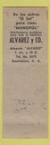 Matchbook Cover - Alvarez y Co Guatemala
