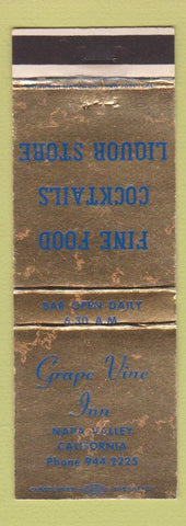 Matchbook Cover - Grape Vine Inn Capa Valley CA WEAR