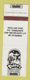 Matchbook Cover - Tarpy's Roadhouse Monterey CA