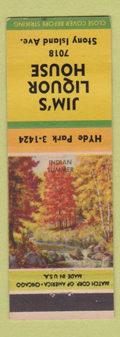 Matchbook Cover - Jim's Liquor House Chicago IL