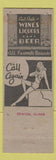 Matchbook Cover - 7th St Malt & Liquor Broadway Liquor Store Rockford IL girlie