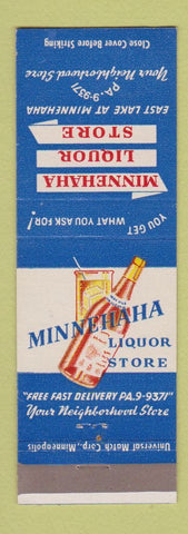 Matchbook Cover - Minnehaha Liquor Store Minneapolis MN