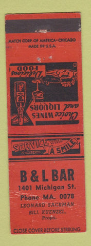 Matchbook Cover - B&L Bar WEAR