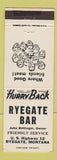 Matchbook Cover - Ryegare Bar Ryegate MT