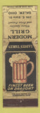Matchbook Cover - Modern Grill Salem OH WORN
