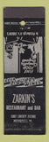 Matchbook Cover - Zarkin's Restaurant Pittsburgh PA WEAR