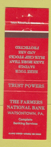 Matchbook Cover - Farmers National Bank Watsontown PA