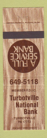 Matchbook Cover - Turbotville National Bank PA