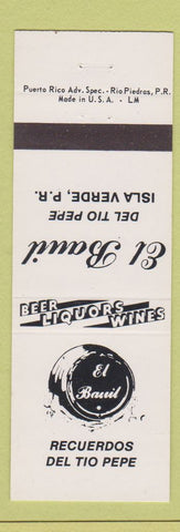 Matchbook Cover - El Bauil Isla Verde Puerto Rico