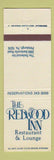 Matchbook Cover - Redwood Inn Restaurant Pittsburgh PA