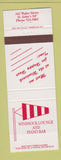 Matchbook Cover - Windsock Lounge Piano Bar St Johns NF WEAR