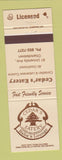 Matchbook Cover - Cedar's Eatery Baba's Lounge Charlottetown PEI PE