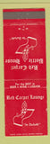 Matchbook Cover - Red Carpet Lounge Bottle House Duluth MN