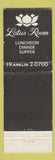 Matchbook Cover - 90's Tap LaSalle Hotel Chicago IL