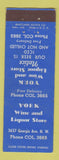 Matchbook Cover - York Wine and Liquor Store Washington DC?