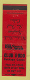 Matchbook Cover - Club Rudo Restaurant Mount Dora FL RED