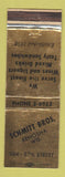 Matchbook Cover - Schmitt Bros Restaurant Kenosha WI