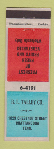 Matchbook Cover - BL Talley Chattanooga TN grocery