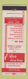 Matchbook Cover - Estee Sleep Shops Beds Chicago IL Milwaukee WI
