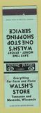Matchbook Cover - Walsh's Store Farm and Home Muscoda WI Tennyson