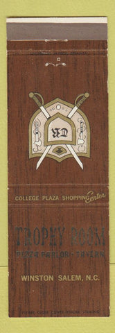 Matchbook Cover - Trophy Room Pizza Parlor Tavern Winston Salem NC