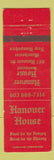 Matchbook Cover - Hanover House Manchester NH