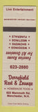 Matchbook Cover - Derryfield Restaurant Lounge Manchester NH