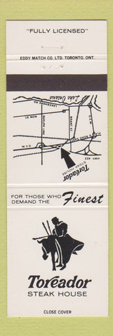 Matchbook Cover - Toreador Steak House Burlington ON
