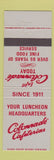 Matchbook Cover - Colonnade Cafeterias Detroit MI