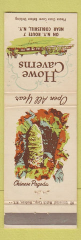 Matchbook Cover - Howe Caverns Cobleskill NY