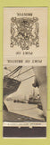 Matchbook Cover - Port of Bristol UK England WEAR