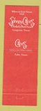 Matchbook Cover - Bayous Riverside San Antonio TX Presa St Cafe